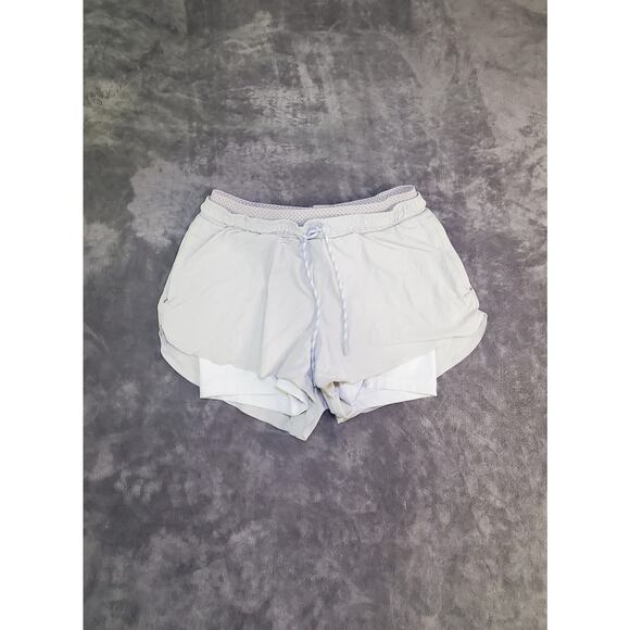 Athleta Crest 2in1 Shortie Womens Sz 6 Small Shorts Elastic Waist Drawstring C26 - Picture 2 of 9
